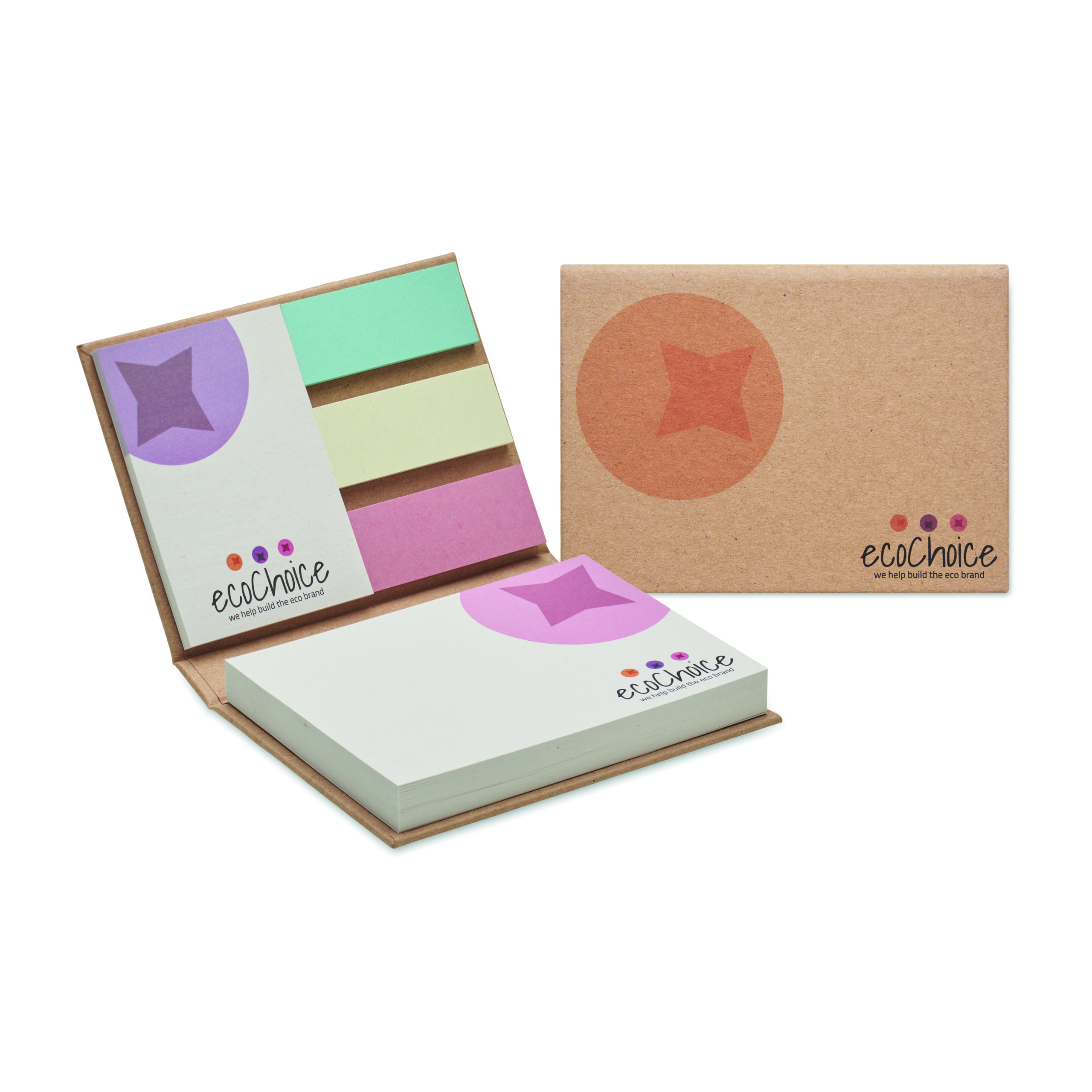 Recycled paper hard cover memo pad (EU made)