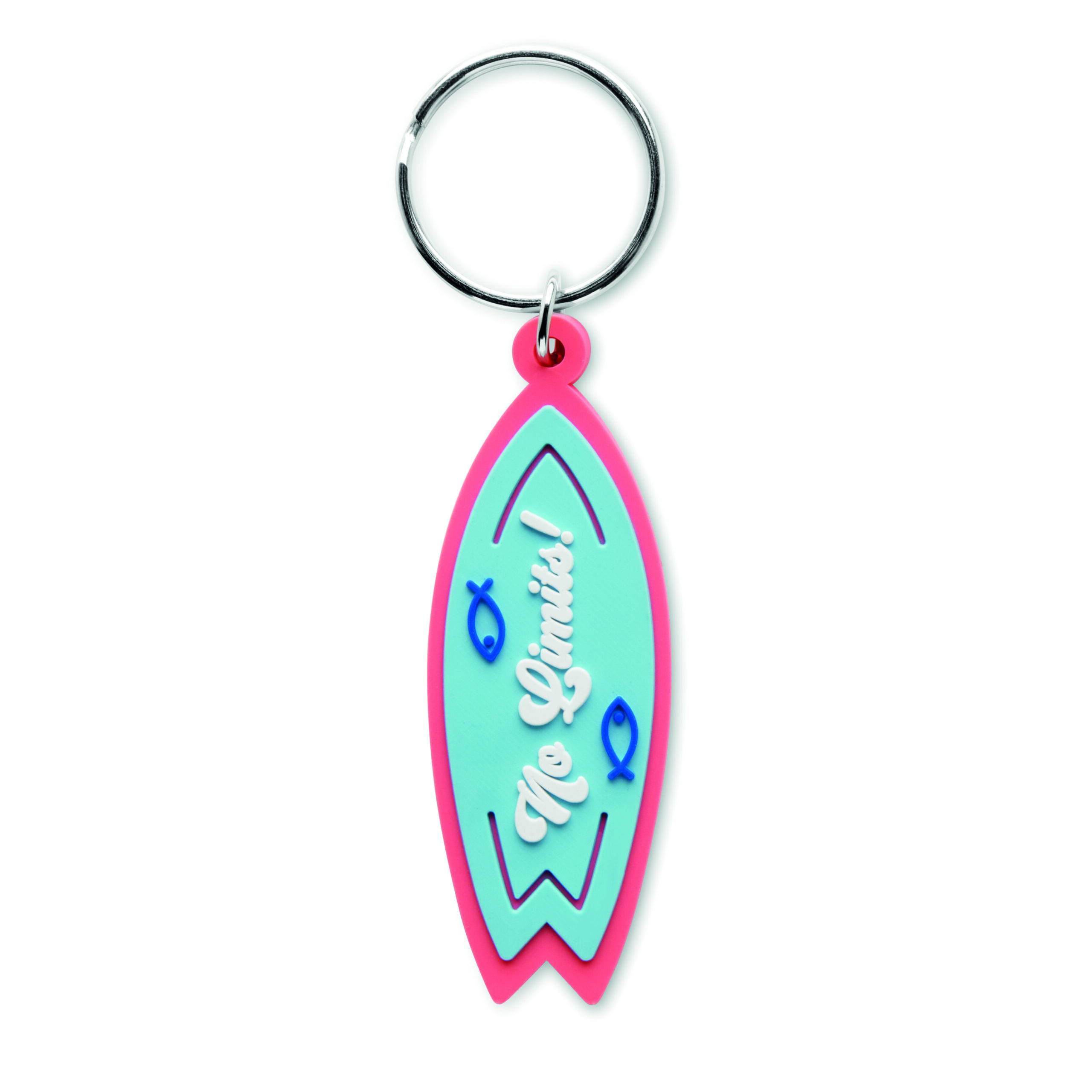 Custom shape PVC key ring with your logo on both sides