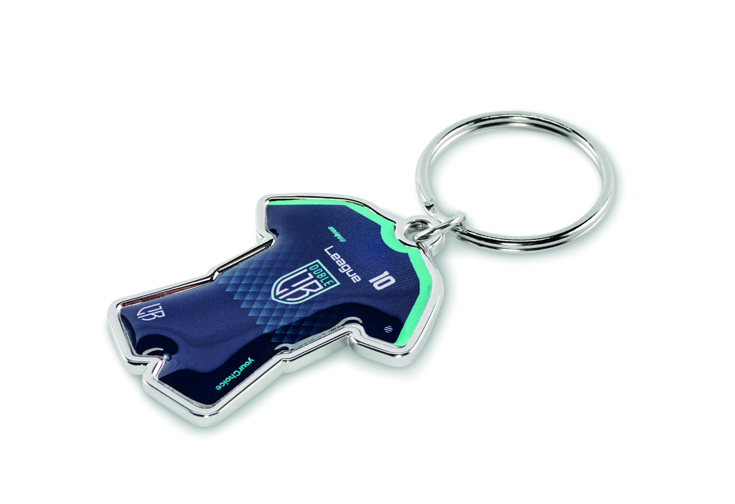 Sports kit keychain with doming