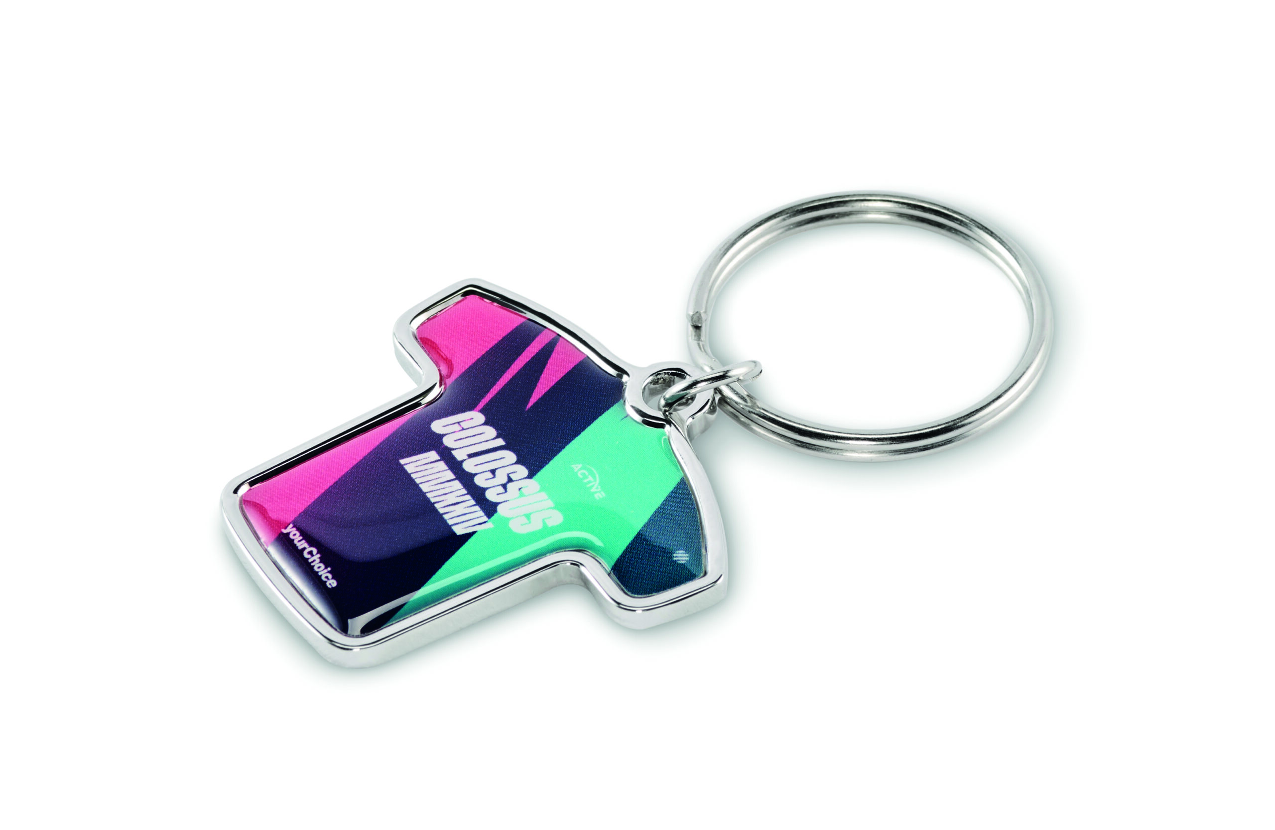 Sports jersey keychain with doming