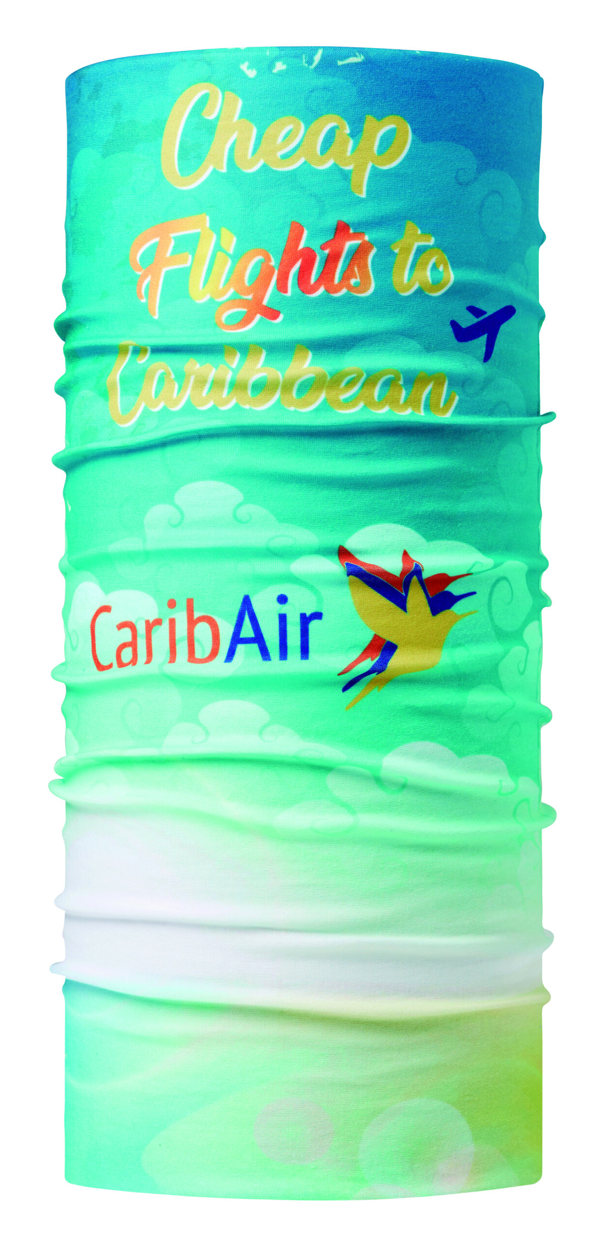 UPF50+, Lycra multiscarf with all-over printing