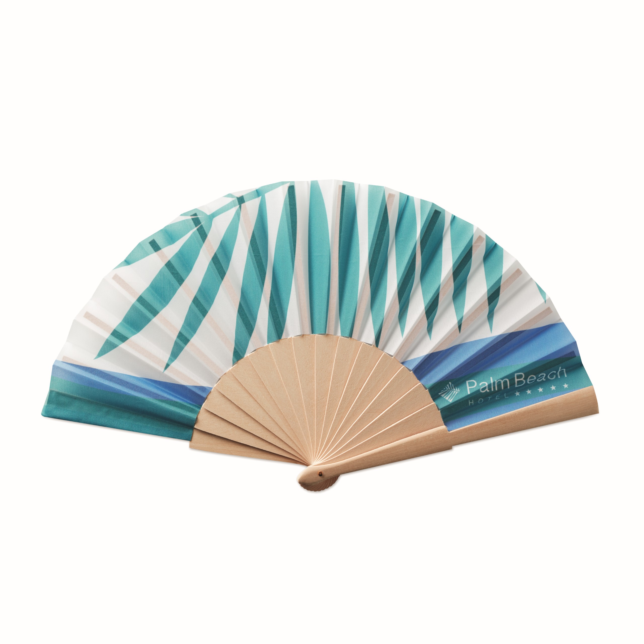 Full colour wooden hand fan