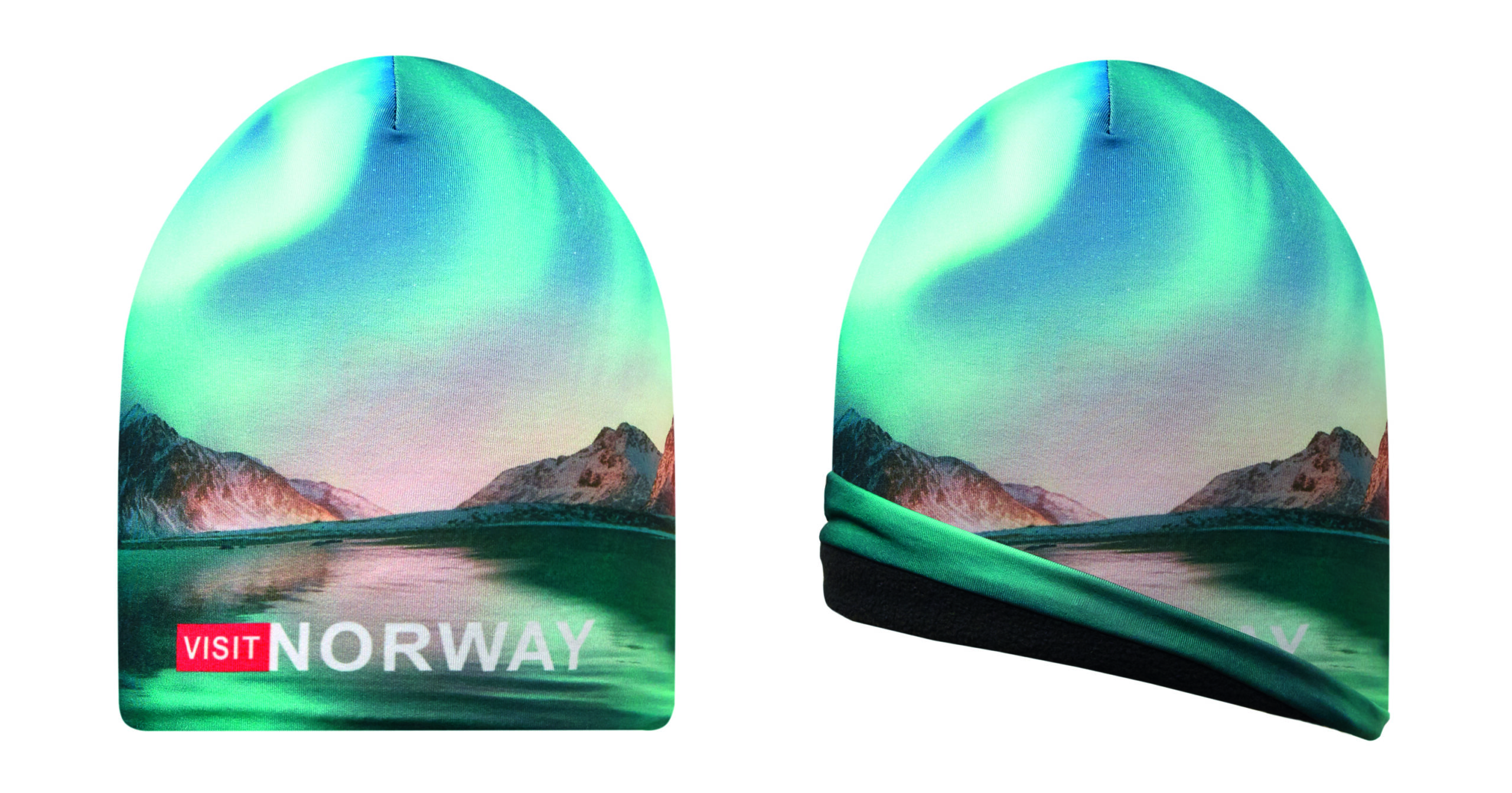 Full colour polyester beanie with fleece lining.