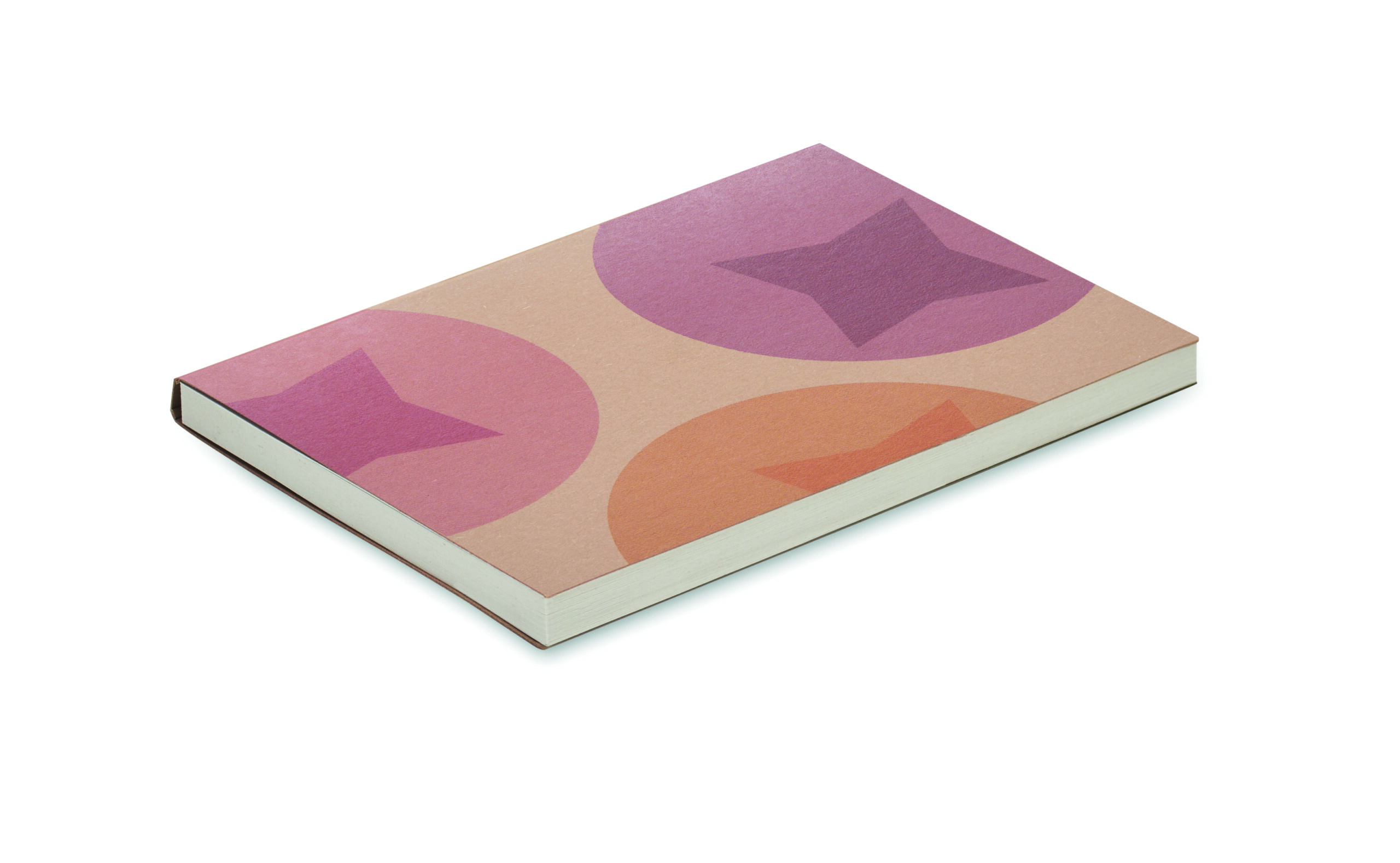 Recycled paper soft cover with 50 sticky notes (EU made)